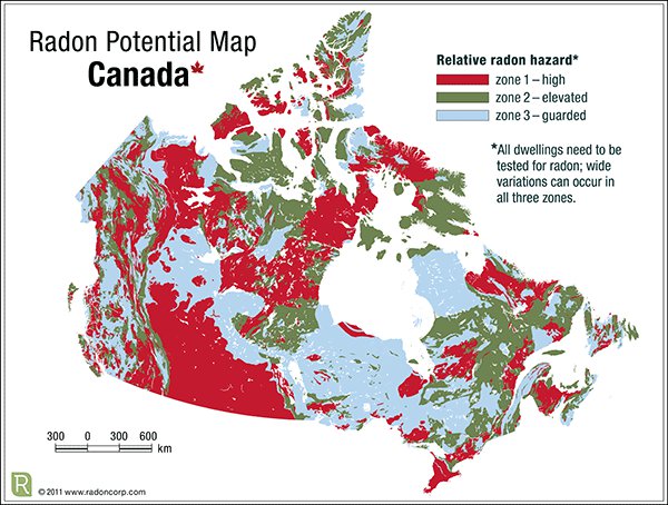 Radon Levels in Canada - High-Risk Regions