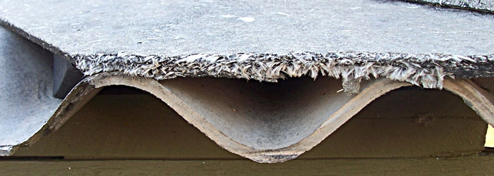 Corrugated asbestos sheets