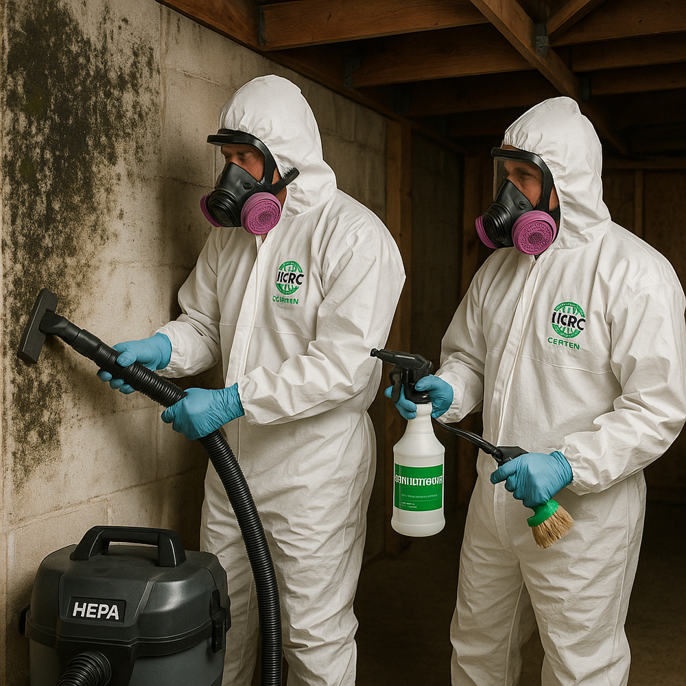 Safe mold removal and remediation using professional techniques
