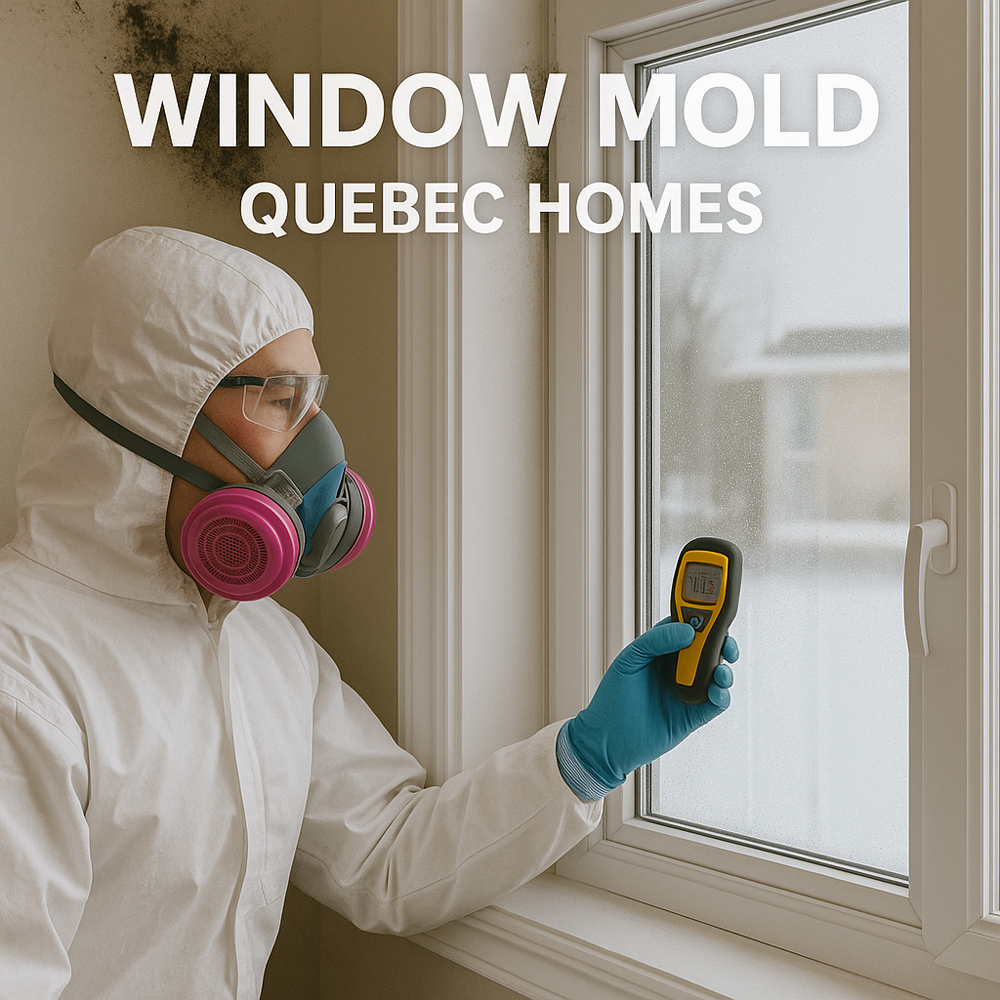 Window mold removal and condensation control in Lachine property