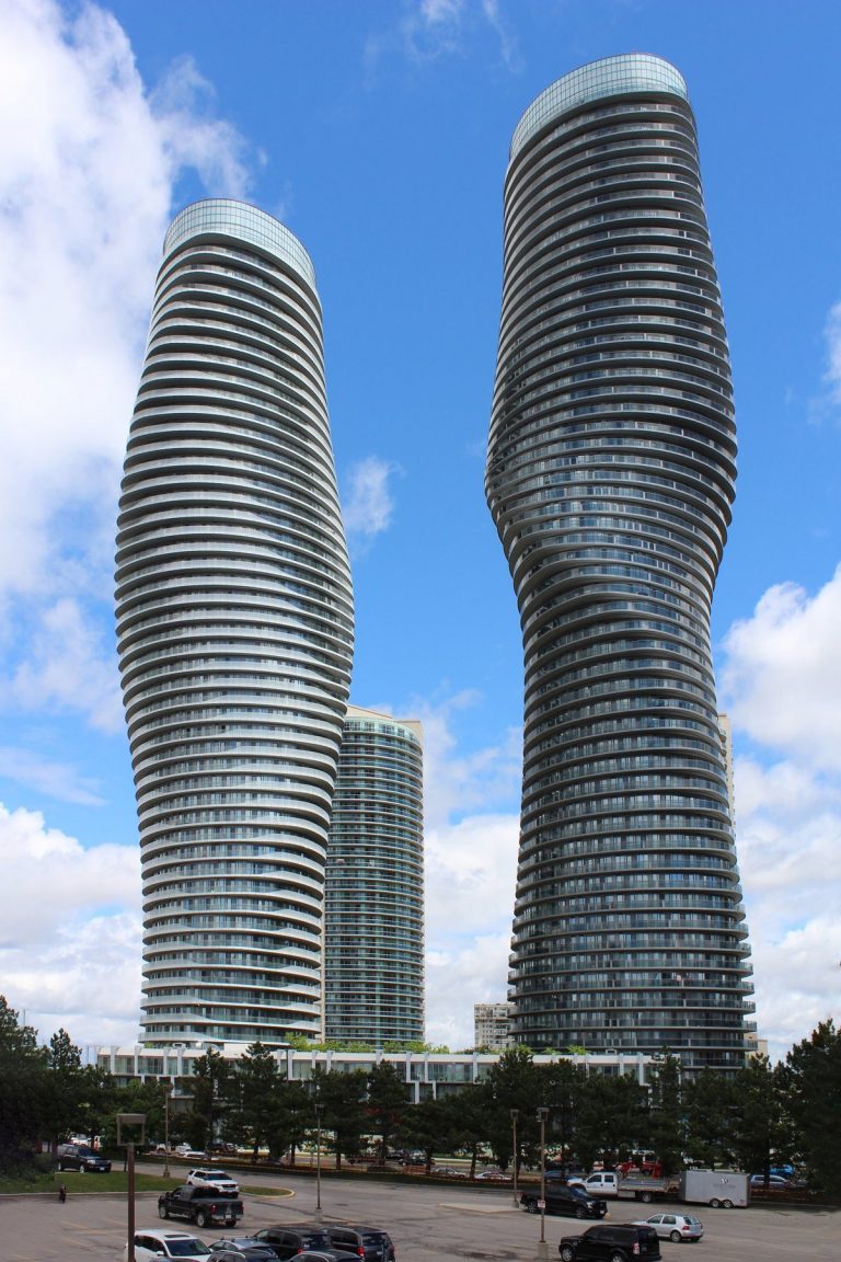 Absolute World towers and the Mississauga skyline, where Mold Busters provides IICRC-certified mold inspection and remediation.